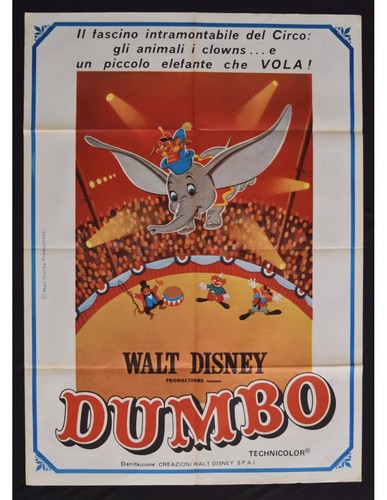 Manifesto dumbo walt disney - walt,